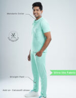 Customizable FROSTED MINT - Ultra Lite Fabric / Mandarin / Straight Pant / 2 way Stretch(MaleFullset) MKZ247 - Image 2