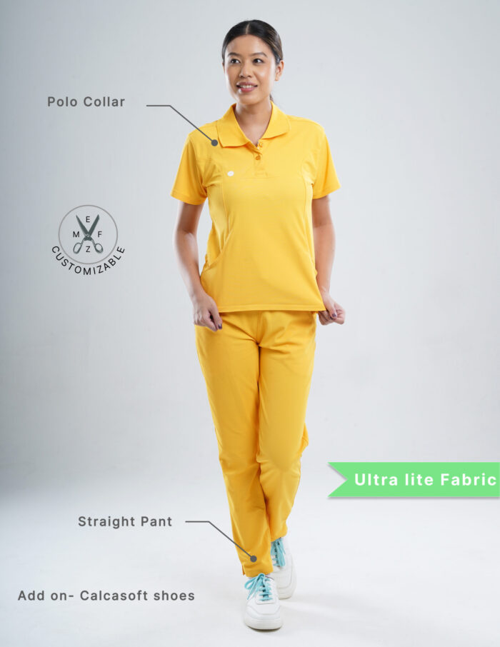 SPORTS YEL LOVE - Ultra Lite Fabric / Polo Collar / Straight Pant / 2 way Stretch(FemaleFullset) MKZ112CRI - Image 2