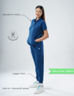 Customizable COSMIC BLUE - Ultra Lite Fabric / Mandarin / Jogger Pant / 2 way Stretch(FemaleFullset) MKZ59 - Image 2