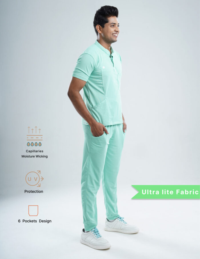 Customizable FROSTED MINT - Ultra Lite Fabric / Mandarin / Jogger Pant / 2 way Stretch(MaleFullset) MKZ246 - Image 3