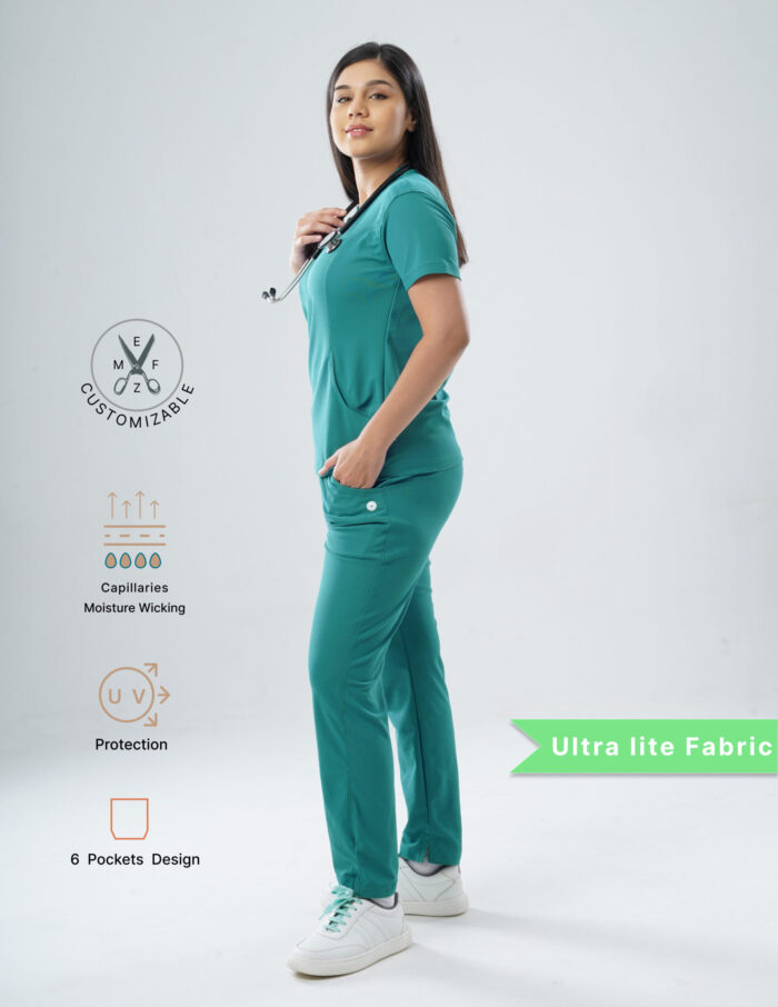 Customizable AQUABLAZE - Ultra Lite Fabric / V Neck / Straight Pant / 2 way Stretch(FemaleFullset) MKZ68 - Image 3