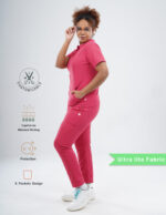 Customizable MELANGE PINK - Ultra Lite Fabric / Mandarin / Jogger Pant / 2 way Stretch(FemaleFullset) MKZ83 - Image 3