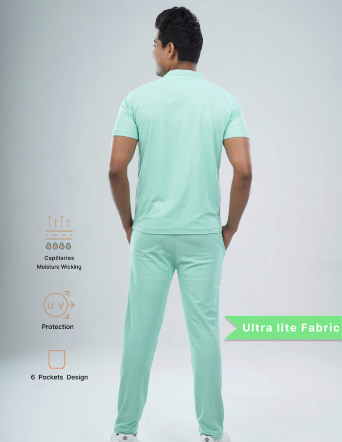 Customizable FROSTED MINT - Ultra Lite Fabric / Mandarin / Straight Pant / 2 way Stretch(MaleFullset) MKZ247 - Image 3