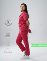 Customizable MELANGE PINK - Ultra Lite Fabric / Polo Collar / Jogger Pant / 2 way Stretch(FemaleFullset) MKZ87 - Image 3