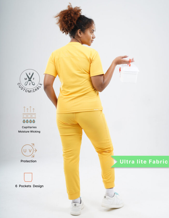 Customizable YEL LOVE - Ultra Lite Fabric / V Neck / Jogger Pant / 2 way Stretch(FemaleFullset) MKZ103 - Image 3