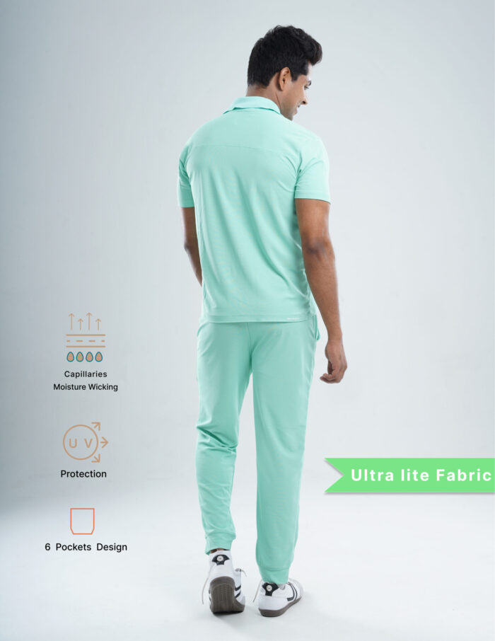 Customizable FROSTED MINT - Ultra Lite Fabric / Polo Collar / Jogger Pant / 2 way Stretch(MaleFullset) MKZ250 - Image 3