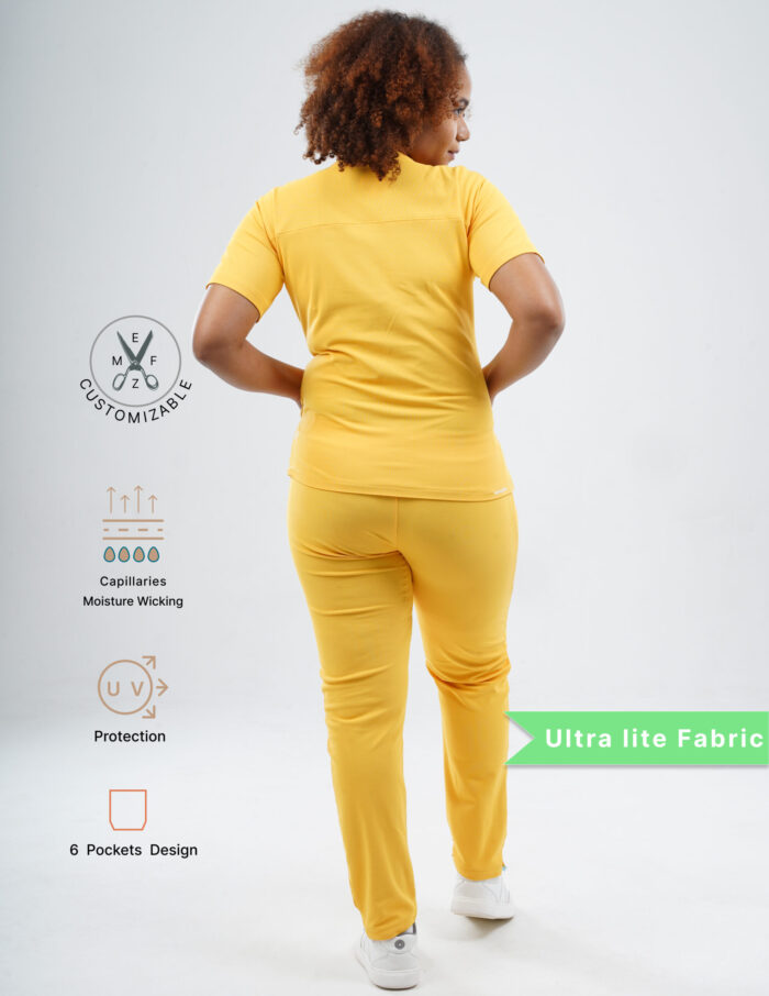 SPORTS YEL LOVE - Ultra Lite Fabric / V Neck / Straight Pant / 2 way Stretch(FemaleFullset) MKZ104CRI - Image 3