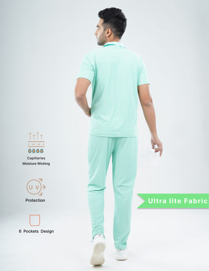 Customizable FROSTED MINT - Ultra Lite Fabric / Polo Collar / Straight Pant / 2 way Stretch(MaleFullset) MKZ251 - Image 3