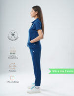 Customizable COSMIC BLUE - Ultra Lite Fabric / Mandarin / Jogger Pant / 2 way Stretch(FemaleFullset) MKZ59 - Image 3