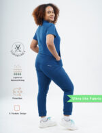 Customizable COSMIC BLUE - Ultra Lite Fabric / Polo Collar / Jogger Pant / 2 way Stretch(FemaleFullset) MKZ63 - Image 3