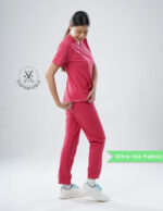 Customizable MELANGE PINK - Ultra Lite Fabric / V Neck / Jogger Pant / 2 way Stretch(FemaleFullset) MKZ79 - Image 5