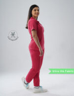 Customizable MELANGE PINK - Ultra Lite Fabric / Polo Collar / Jogger Pant / 2 way Stretch(FemaleFullset) MKZ87 - Image 5