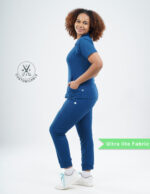 Customizable COSMIC BLUE - Ultra Lite Fabric / Polo Collar / Jogger Pant / 2 way Stretch(FemaleFullset) MKZ63 - Image 5