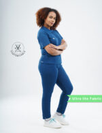 Customizable COSMIC BLUE - Ultra Lite Fabric / Polo Collar / Straight Pant / 2 way Stretch(FemaleFullset) MKZ64 - Image 5