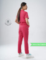 Customizable MELANGE PINK - Ultra Lite Fabric / V Neck / Jogger Pant / 2 way Stretch(FemaleFullset) MKZ79 - Image 4
