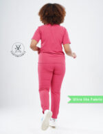 Customizable MELANGE PINK - Ultra Lite Fabric / Mandarin / Straight Pant / 2 way Stretch(FemaleFullset) MKZ84 - Image 4