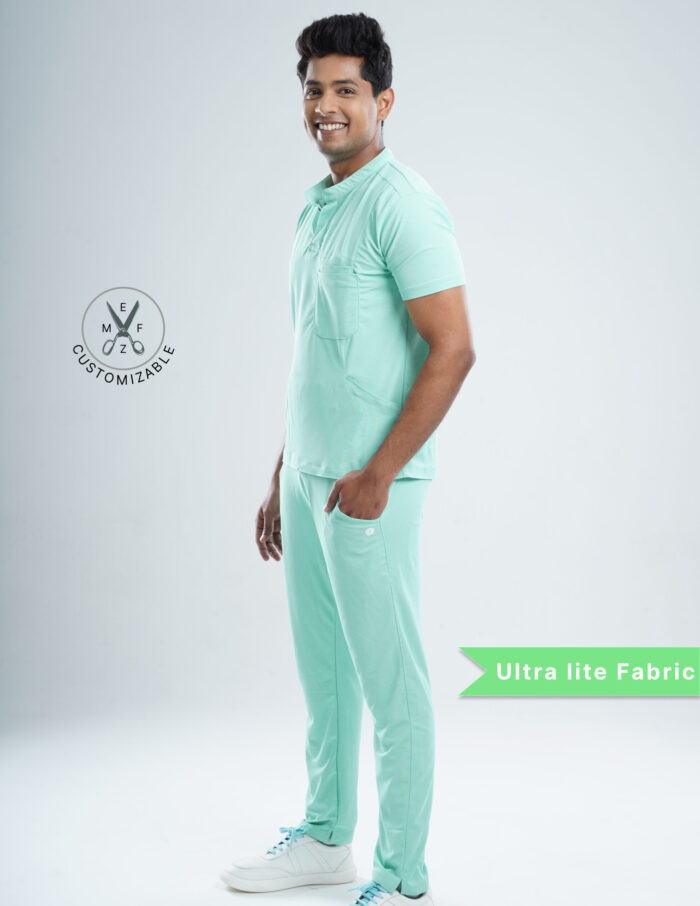 Customizable FROSTED MINT - Ultra Lite Fabric / Mandarin / Straight Pant / 2 way Stretch(MaleFullset) MKZ247 - Image 4