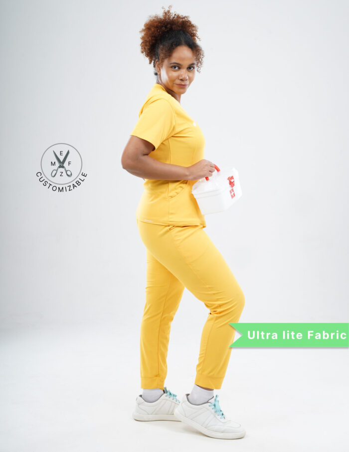 Customizable YEL LOVE - Ultra Lite Fabric / V Neck / Jogger Pant / 2 way Stretch(FemaleFullset) MKZ103 - Image 4