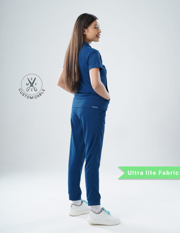 Customizable COSMIC BLUE - Ultra Lite Fabric / Mandarin / Jogger Pant / 2 way Stretch(FemaleFullset) MKZ59 - Image 4