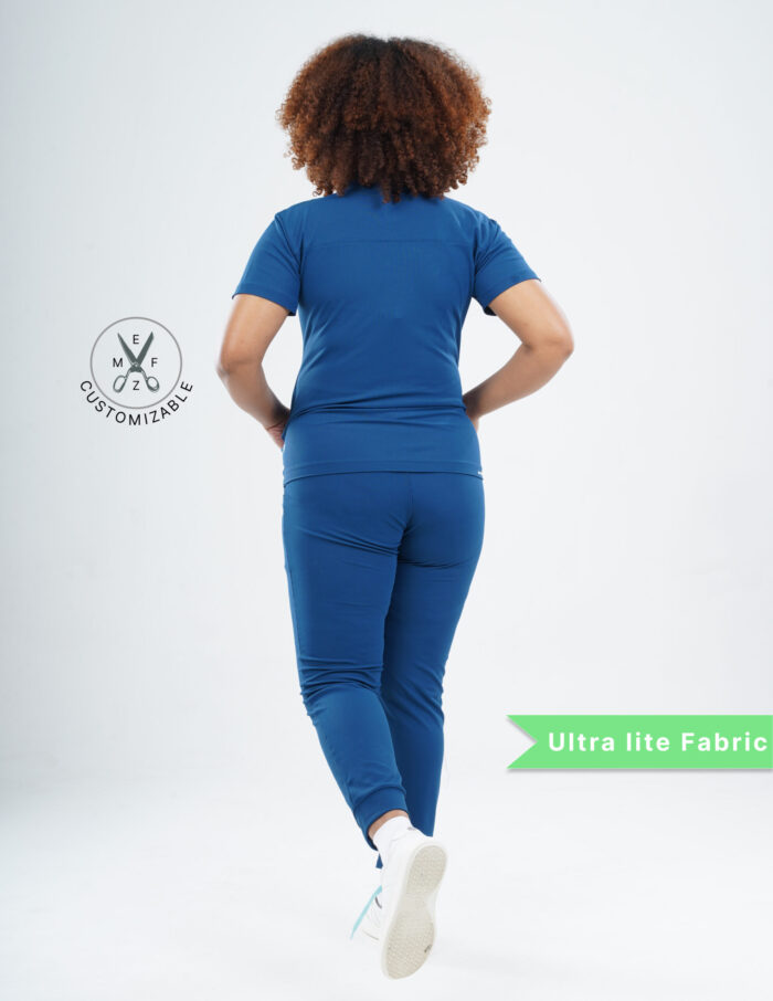 Customizable COSMIC BLUE - Ultra Lite Fabric / Polo Collar / Jogger Pant / 2 way Stretch(FemaleFullset) MKZ63 - Image 4