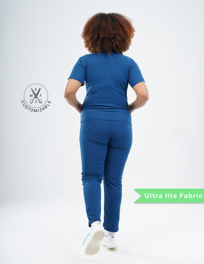 Customizable COSMIC BLUE - Ultra Lite Fabric / Polo Collar / Straight Pant / 2 way Stretch(FemaleFullset) MKZ64 - Image 4