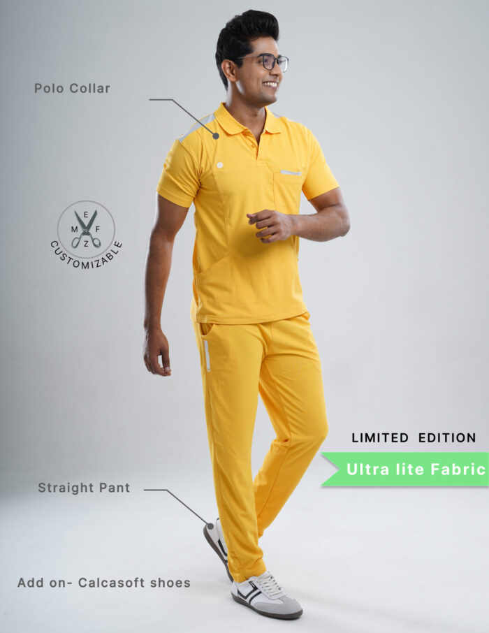 Customizable YEL LOVE LIMITED EDITION - Ultra Lite Fabric / Polo Collar / Straight Pant / 2 way Stretch(MaleFullset) MKZ241 - Image 2