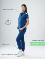 Customizable COSMIC BLUE LIMITED EDITION - Ultra Lite Fabric / Mandarin / Jogger Pant / 2 way Stretch(FemaleFullset) MKZ61 - Image 2