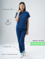 Customizable COSMIC BLUE LIMITED EDITION - Ultra Lite Fabric / Mandarin / Straight Pant / 2 way Stretch(FemaleFullset) MKZ62 - Image 2