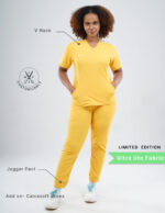 Customizable YEL LOVE LIMITED EDITION - Ultra Lite Fabric / V Neck / Jogger Pant / 2 way Stretch(FemaleFullset) MKZ105 - Image 2
