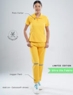 Customizable YEL LOVE LIMITED EDITION - Ultra Lite Fabric / Polo Collar / Jogger Pant / 2 way Stretch(FemaleFullset) MKZ113 - Image 2
