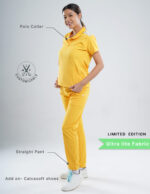 Customizable YEL LOVE LIMITED EDITION - Ultra Lite Fabric / Polo Collar / Straight Pant / 2 way Stretch(FemaleFullset) MKZ114 - Image 2