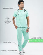 Customizable FROSTED MINT LIMITED EDITION - Ultra Lite Fabric / Mandarin / Jogger Pant / 2 way Stretch(MaleFullset) MKZ248 - Image 2