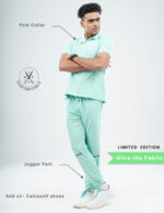 Customizable FROSTED MINT LIMITED EDITION - Ultra Lite Fabric / Polo Collar / Jogger Pant / 2 way Stretch(MaleFullset) MKZ252 - Image 2
