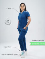 Customizable COSMIC BLUE LIMITED EDITION - Ultra Lite Fabric / V Neck / Jogger Pant / 2 way Stretch(FemaleFullset) MKZ57 - Image 2