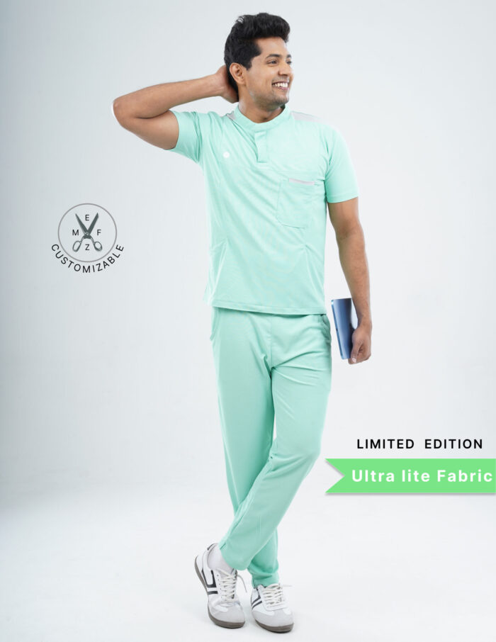 Customizable FROSTED MINT LIMITED EDITION - Ultra Lite Fabric / Mandarin / Straight Pant / 2 way Stretch(MaleFullset) MKZ249 - Image 5