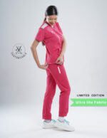 Customizable MELANGE PINK LIMITED EDITION - Ultra Lite Fabric / V Neck / Jogger Pant / 2 way Stretch(FemaleFullset) MKZ81 - Image 5