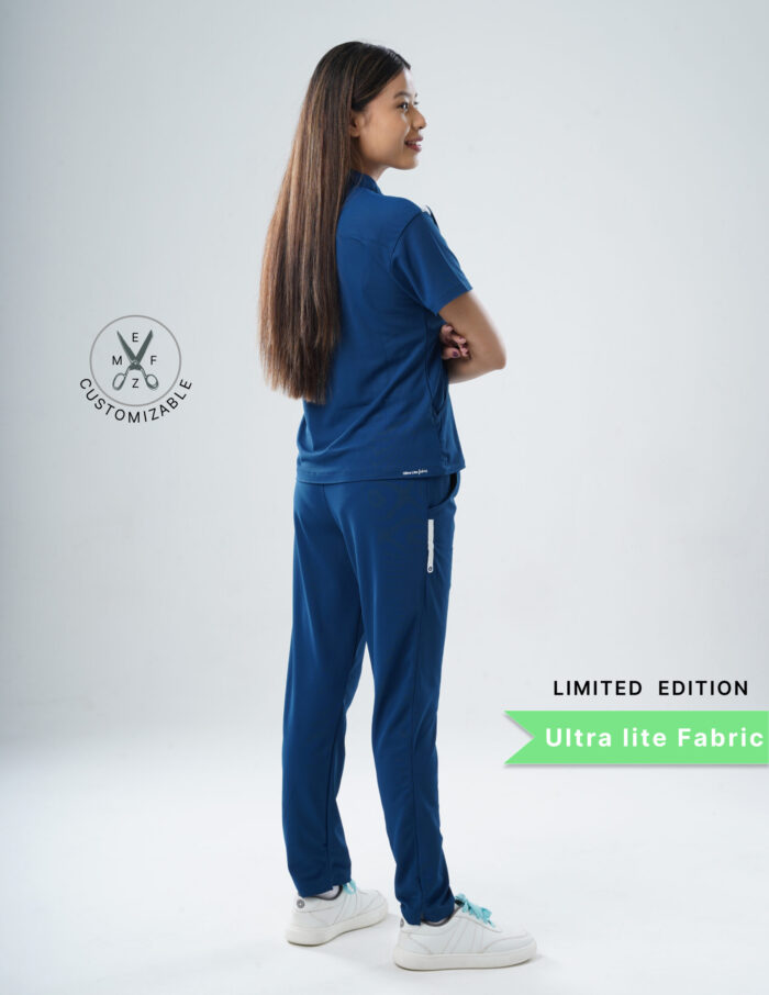 Customizable COSMIC BLUE LIMITED EDITION - Ultra Lite Fabric / Mandarin / Straight Pant / 2 way Stretch(FemaleFullset) MKZ62 - Image 4