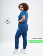 Customizable COSMIC BLUE LIMITED EDITION - Ultra Lite Fabric / Polo Collar / Jogger Pant / 2 way Stretch(FemaleFullset) MKZ65 - Image 5