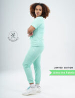 Customizable FROSTED MINT LIMITED EDITION - Ultra Lite Fabric / V Neck / Jogger Pant / 2 way Stretch(FemaleFullset) MKZ117 - Image 4