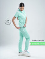 Customizable FROSTED MINT LIMITED EDITION - Ultra Lite Fabric / Polo Collar / Straight Pant / 2 way Stretch(FemaleFullset) MKZ126 - Image 4
