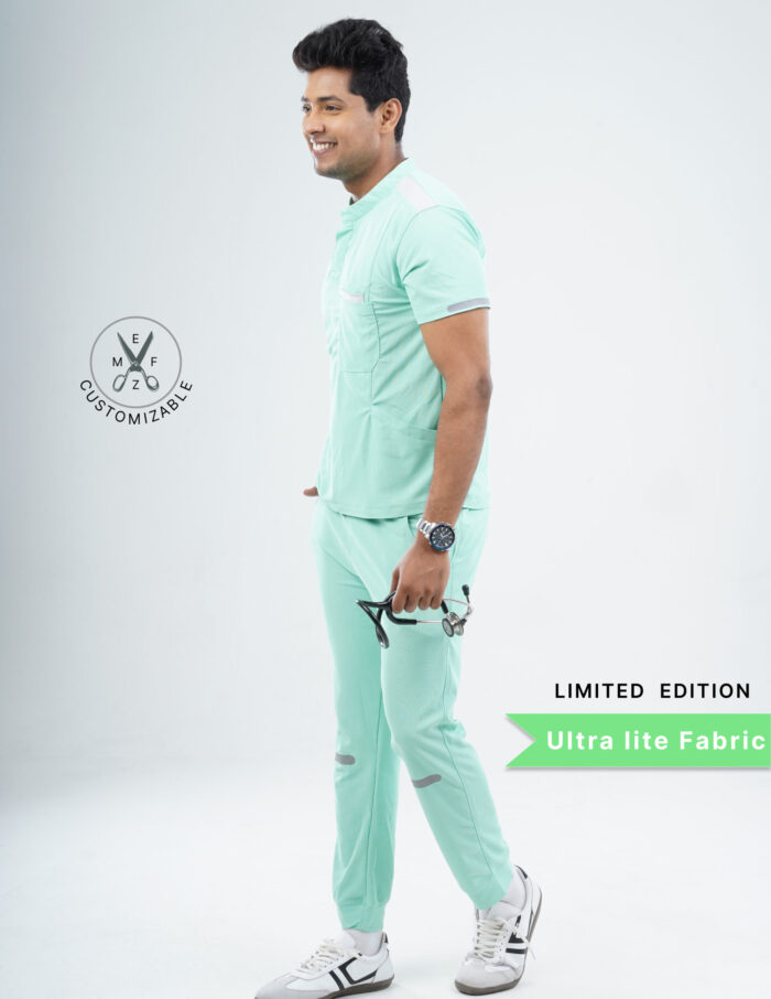 Customizable FROSTED MINT LIMITED EDITION - Ultra Lite Fabric / Mandarin / Jogger Pant / 2 way Stretch(MaleFullset) MKZ248 - Image 3