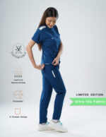 Customizable COSMIC BLUE LIMITED EDITION - Ultra Lite Fabric / Mandarin / Straight Pant / 2 way Stretch(FemaleFullset) MKZ62 - Image 3