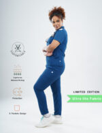 Customizable COSMIC BLUE - Ultra Lite Fabric / Polo Collar / Jogger Pant / 2 way Stretch(FemaleFullset) MKZ66 - Image 3