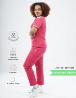 Customizable MELANGE PINK LIMITED EDITION - Ultra Lite Fabric / Mandarin / Jogger Pant / 2 way Stretch(FemaleFullset) MKZ85 - Image 3