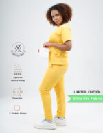 SPORTS YEL LOVE LIMITED EDITION - Ultra Lite Fabric / V Neck / Straight Pant / 2 way Stretch(FemaleFullset) MKZ106CRI - Image 3