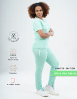 Customizable FROSTED MINT LIMITED EDITION - Ultra Lite Fabric / V Neck / Straight Pant / 2 way Stretch(FemaleFullset) MKZ118 - Image 3