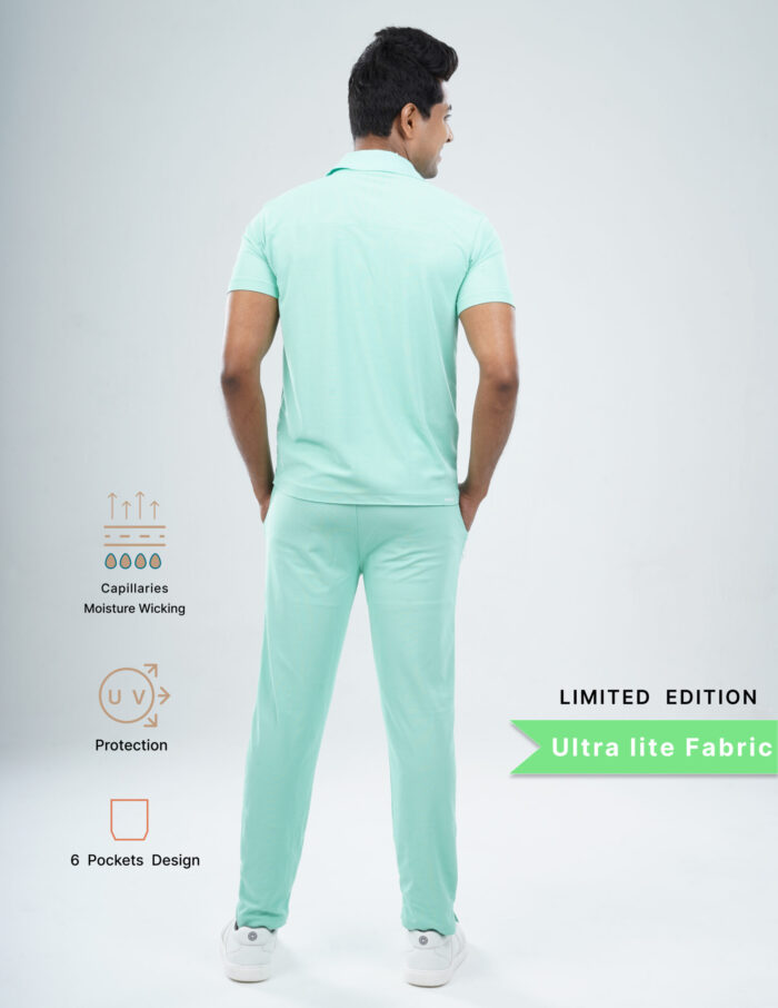 Customizable FROSTED MINT LIMITED EDITION - Ultra Lite Fabric / Polo Collar / Straight Pant / 2 way Stretch(MaleFullset) MKZ253 - Image 3