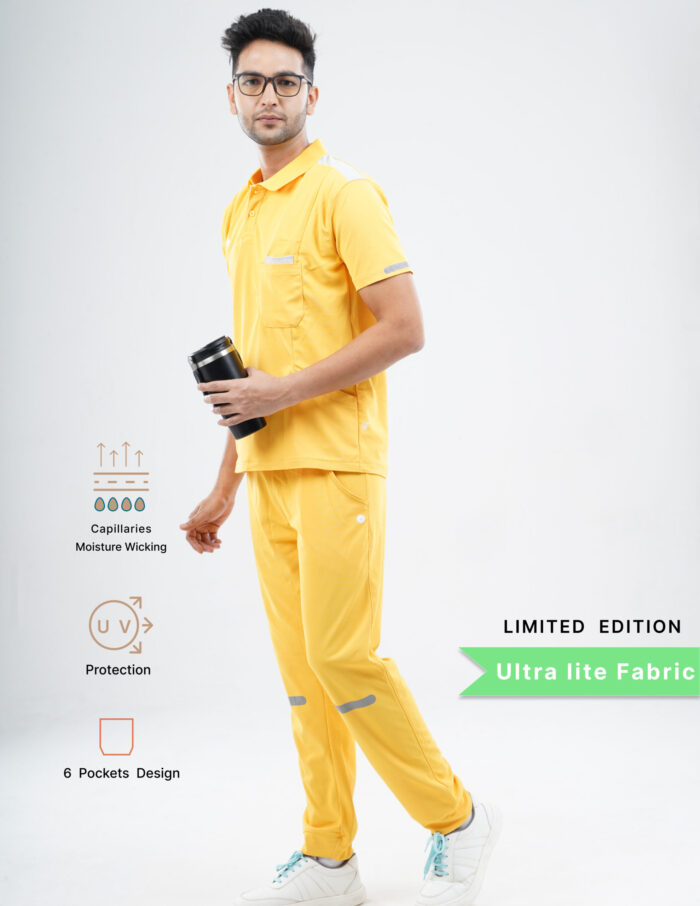 Customizable YEL LOVE LIMITED EDITION - Ultra Lite Fabric / Polo Collar / Jogger Pant / 2 way Stretch(MaleFullset) MKZ240 - Image 3