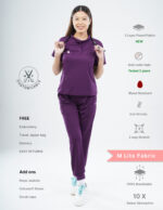 Customizable MERLOT WINE - M Lite Fabric / Mandarin / Jogger Pant / 2 way Stretch(FemaleFullset) MKZ19