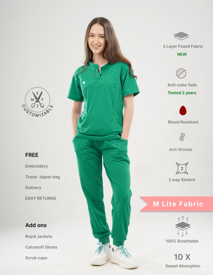 Customizable TECTOGREEN - M Lite Fabric / Mandarin / Jogger Pant / 2 way Stretch(FemaleFullset) MKZ25 - Image 1